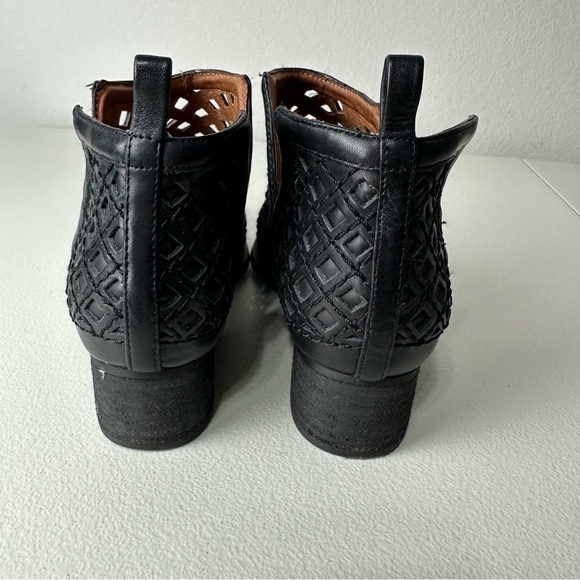 Jeffrey Campbell Black Suede Taggart Eyelet Booties Size 6 - Picture 3 of 7